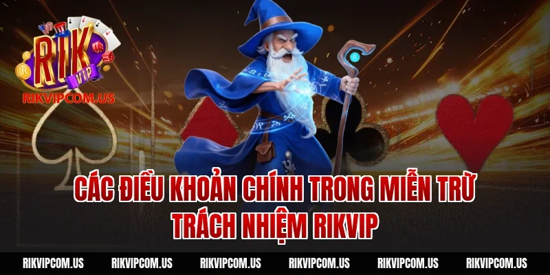 Các điều khoản chính trong miễn trừ trách nhiệm rikvip